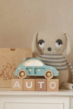 Little Lights Mini Lampe Bil, Retro Blue