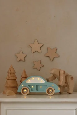 Little Lights Mini Lampe Bil, Retro Blue