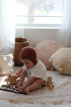 Lorena Canals  Vaskbart Gulvtæppe 120 Bubbly, Honningfarve