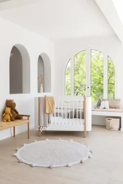 Lorena Canals  Vaskbart Gulvtæppe 120 Bubbly, Lysegrå