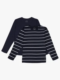 Luca & Lola Abel Langærmet T-Shirt 2-pak, Navy/Stripes