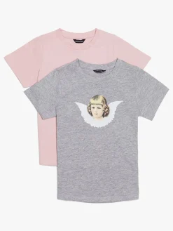 Luca & Lola Angel Top 2-pak, Grey Melange