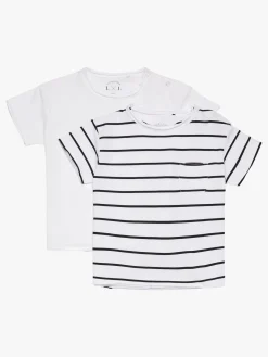 Luca & Lola Ettore T-Shirt 2-pack, White/Stripes