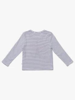 Luca & Lola Margherita Top, White/Black Stripes
