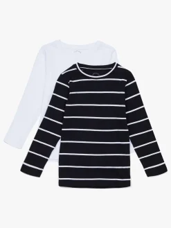 Luca & Lola Nario Langærmet T-shirt 2-pak, Black Stripes