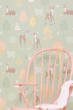 Majvillan Tapet Golden Woods, Dusty Green