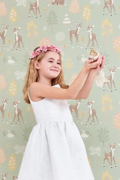 Majvillan Tapet Golden Woods, Dusty Green