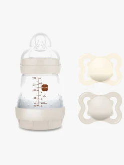 MAM Air Naturgummi Sutter 0-6m & Easy Start Sutteflaske Anti-kolik 160 ml, Neutral