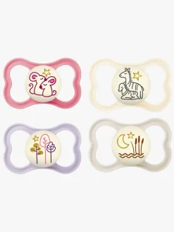 MAM Air Night Silikone Sutter 6-16m 4-pak, Pink/Neutral