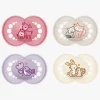 MAM Original Silikone Sutter 6-16m 4-pak, Pink/Neutral
