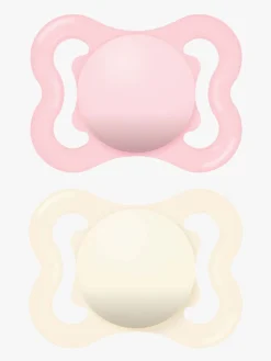 MAM Supreme Silikone Sutter 0-6m 2-pak, Pink/Neutral