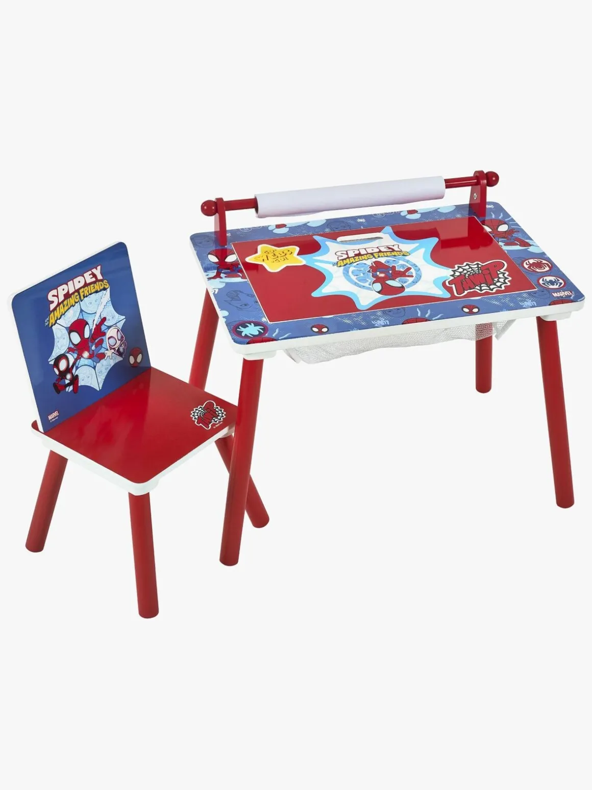Marvel Spidey & His Amazing Friends Skrivebord med Stol, Rød