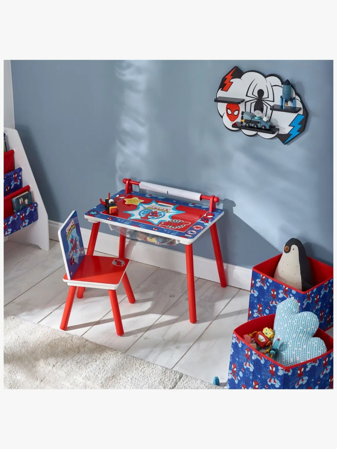 Marvel Spidey & His Amazing Friends Skrivebord med Stol, Rød