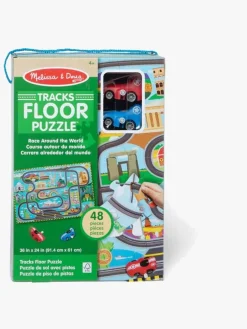 Melissa & Doug Racerbane Gulvpuslespil & Legesæt 48 Brikker