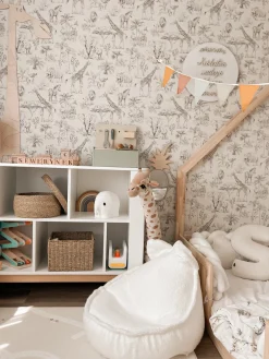 Meowbaby Boucle Sækkestol Teddy, Hvid