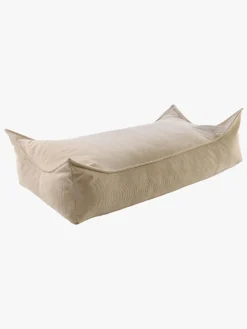 Meowbaby Puf Rektangel Slimcord, Sandfarvet