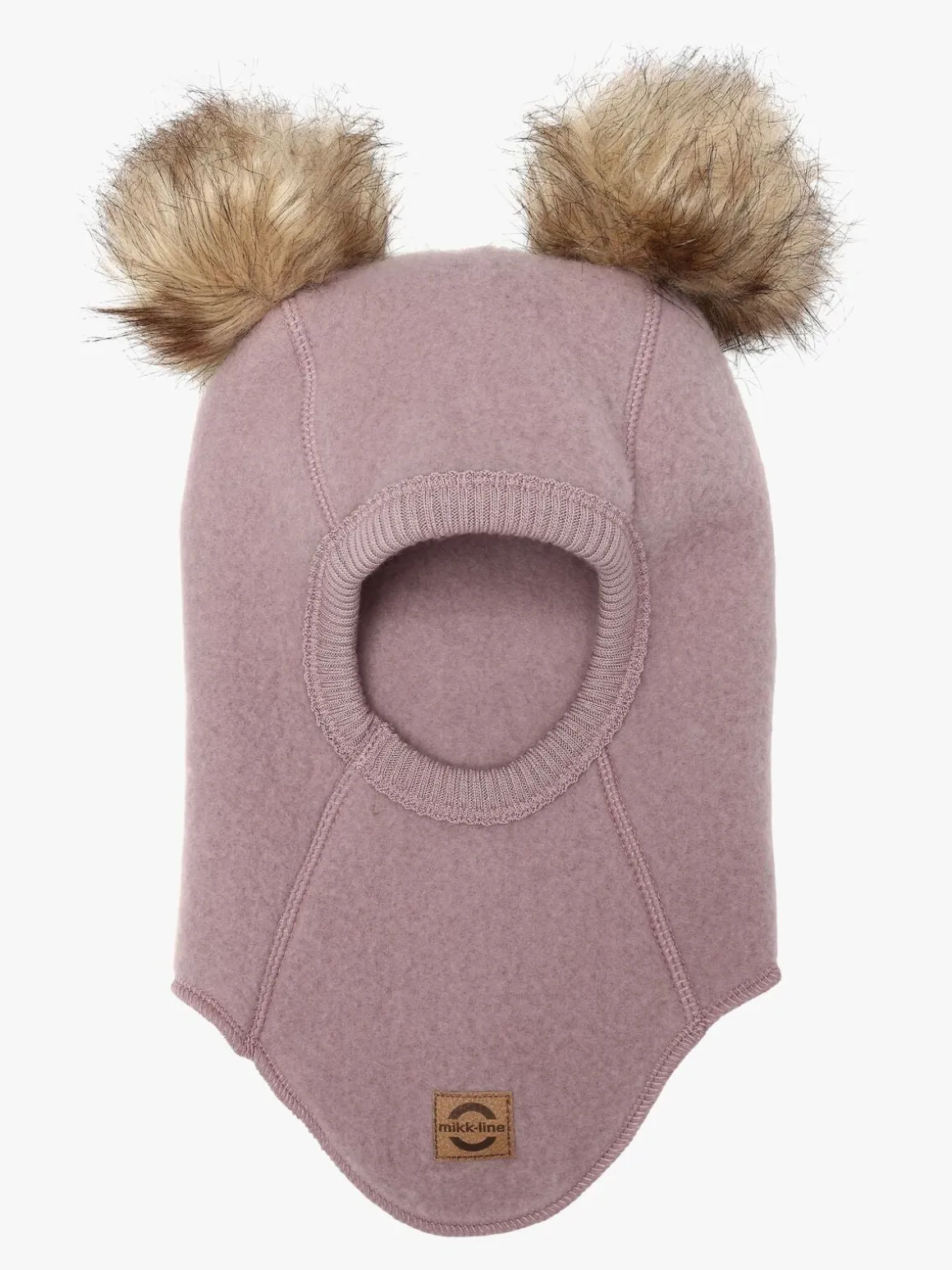 Mikk-Line Elefanthue Merinould med Pomponer, Twilight Mauve