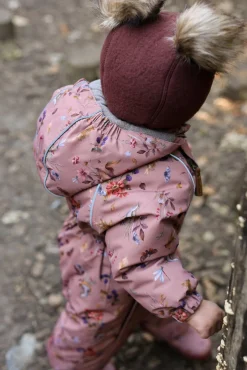 Mikk-Line Elefanthue Merinould med Pomponer, Rum Raisin