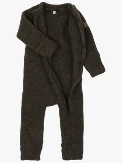 Mikk-Line Ulddragt Merino, Dark Brown Melange