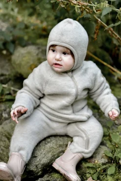 Mikk-Line Ulddragt Merino, Melange Offwhite