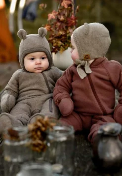 Mikk-Line Ulddragt Merinould med Ører, Melange Denver