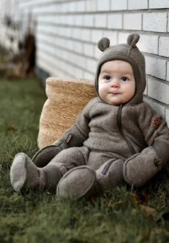 Mikk-Line Ulddragt Merinould med Ører, Melange Denver