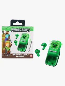 Minecraft Høretelefoner In-Ear TWS med LED, Grøn