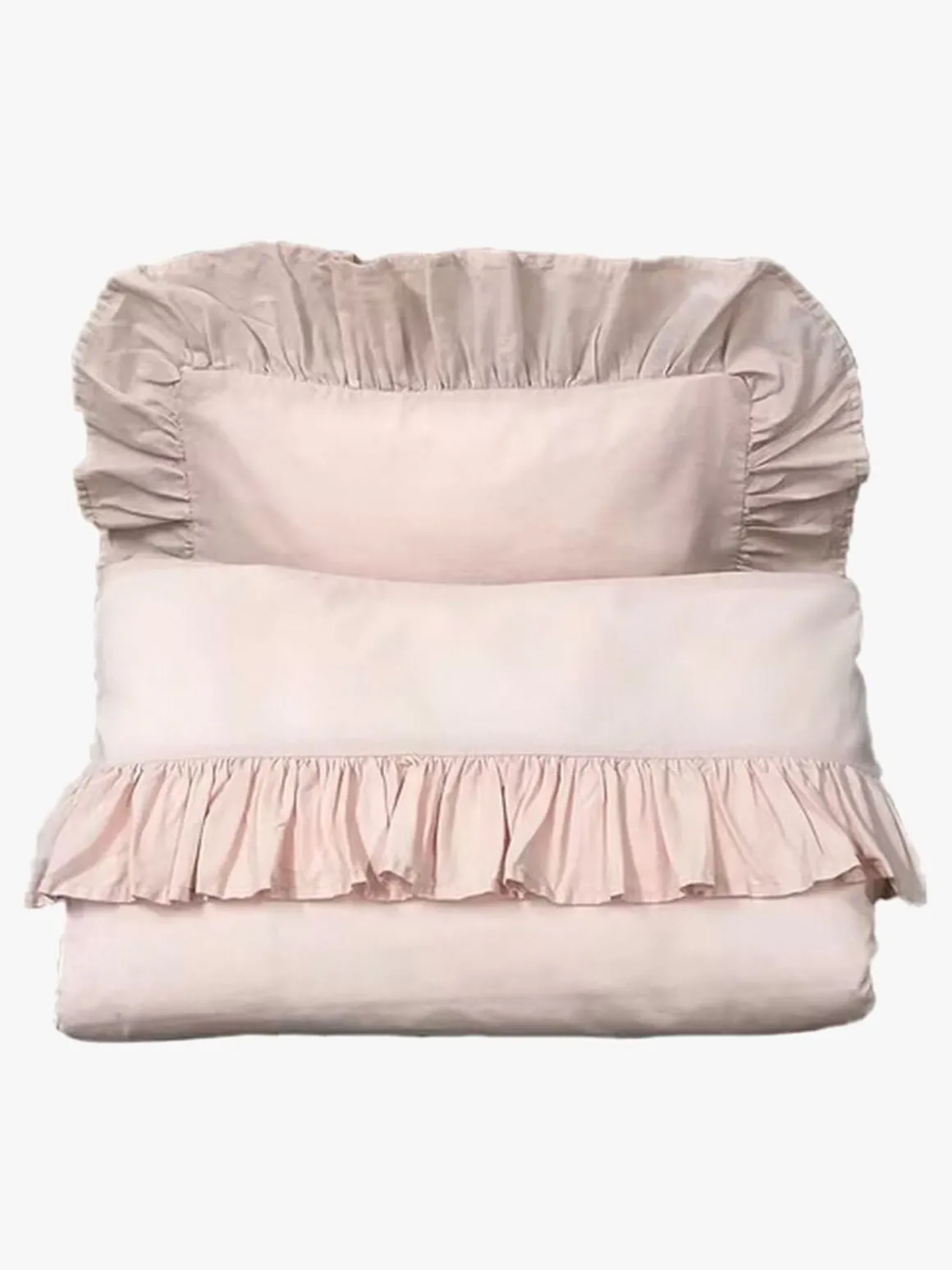 Mini Dreams Frill Sengesæt 100x130, Pink