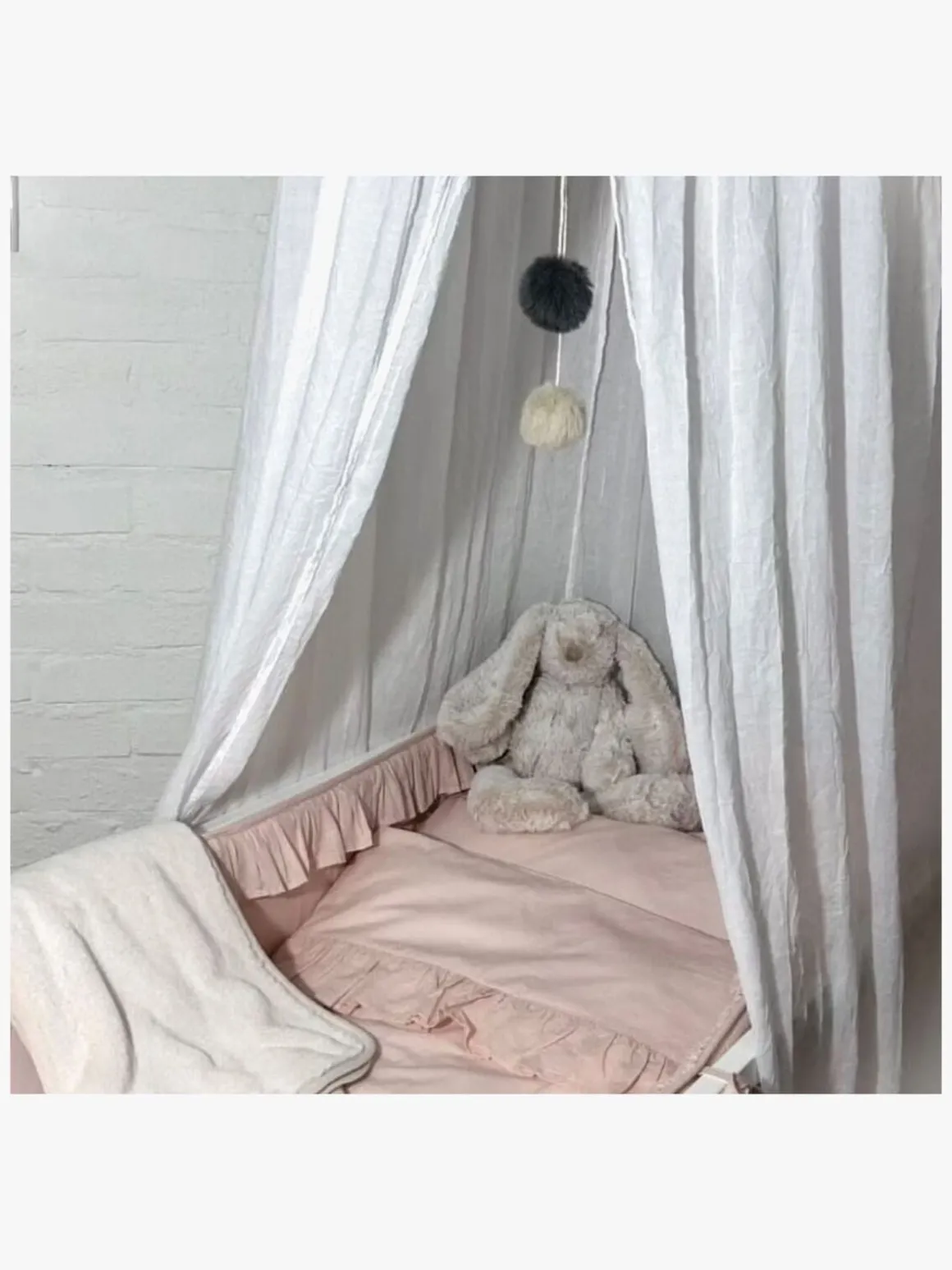 Mini Dreams Frill Sengesæt 100x130, Pink