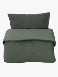 Mini Dreams Little Wave Sengesæt 100x130, Mørkegrøn