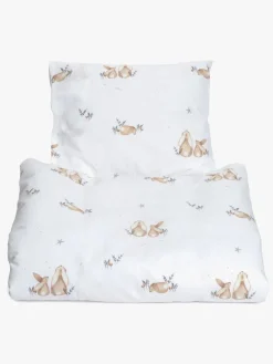 MiniDreams Sengesæt Tremmeseng 100x130 Bunny, Hvid