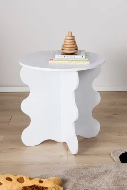 Minitude Bølget Sidebord, Hvid