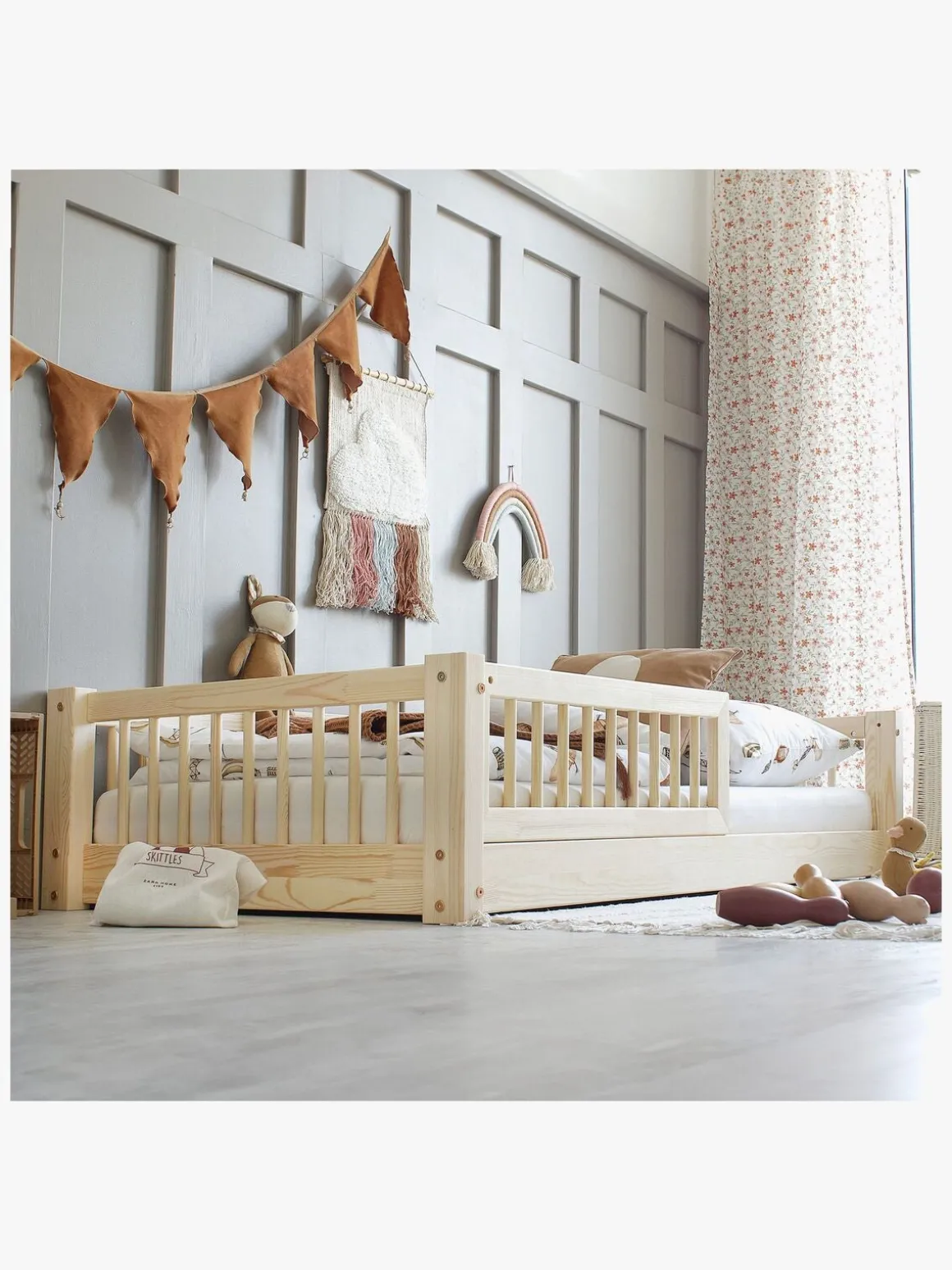 Minitude CONNOR Junior-/Montessori-seng 90x190, Natur