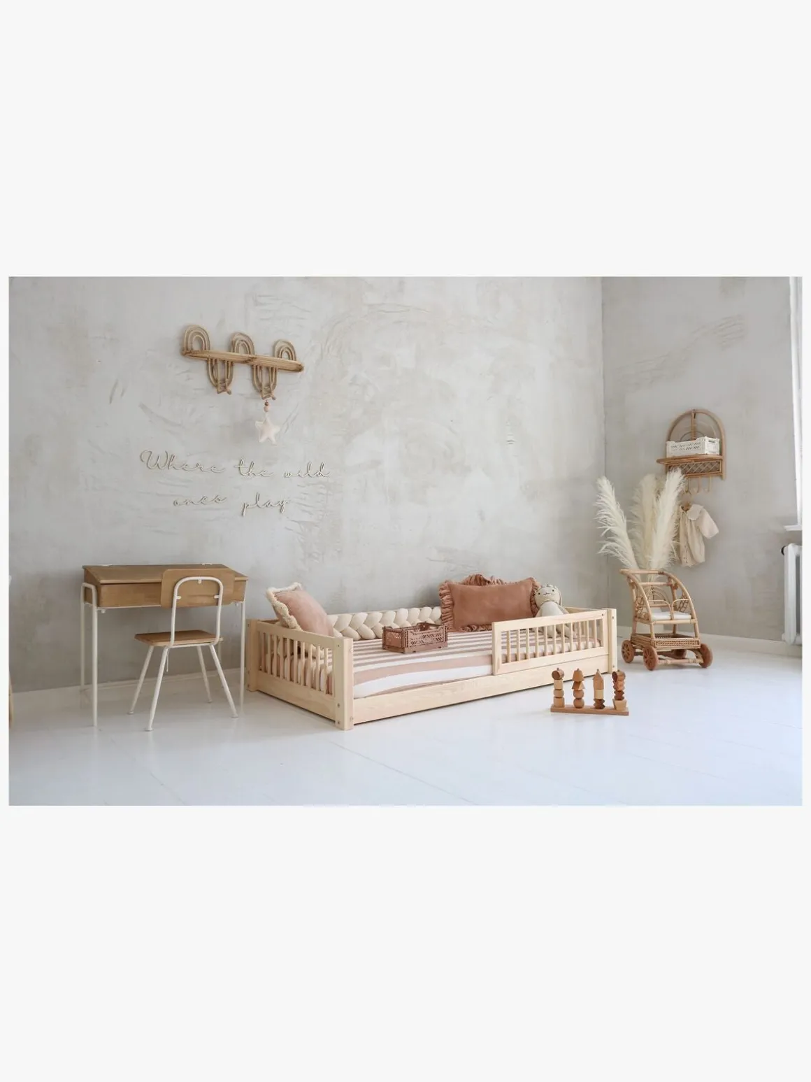 Minitude CONNOR Junior-/Montessori-seng 90x190, Natur