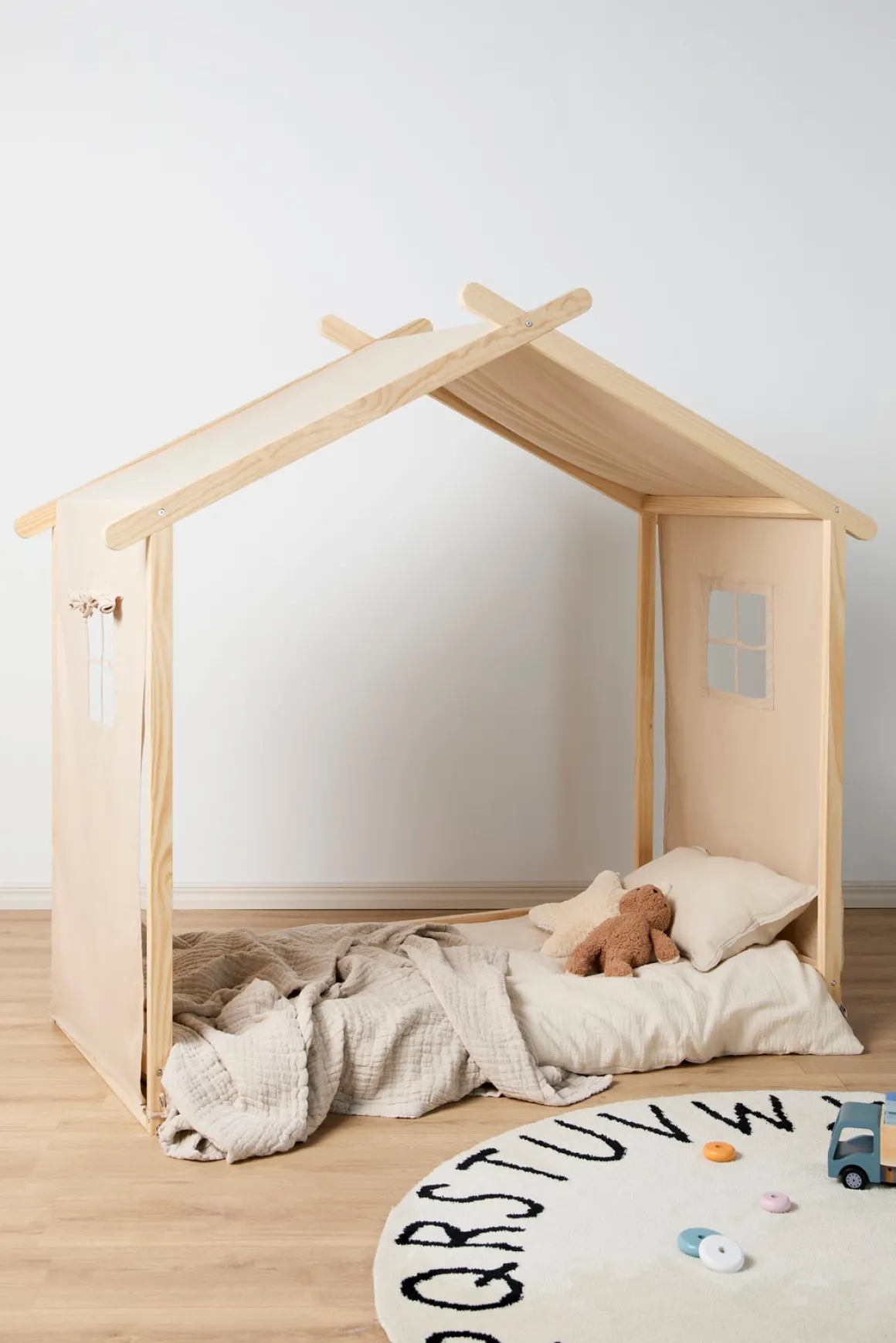 Minitude LEVI Junior-/Montessori-seng 70x140, Natur