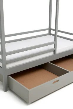 Minitude Nordic Jax Husseng 70x140 & BabyMatex Madras Carpathia + Sengeskuffe, Grå