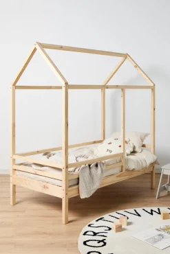 Minitude Nordic Jax Juniorseng 70x140 og BabyMatex Softi Plus Madras, Natur