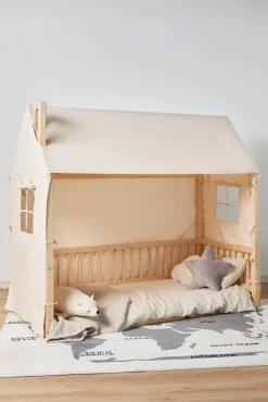 Minitude Nordic Mason Husseng 70x160 & BabyMatex Madras Soft Plus + Sengehimmel, Hvid