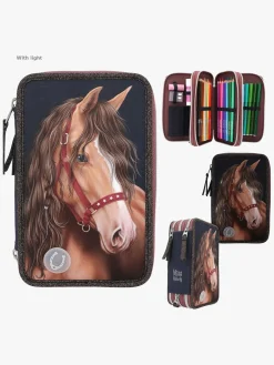 Miss Melody Tredelt Penalhus med LED-lys Glitter Horse