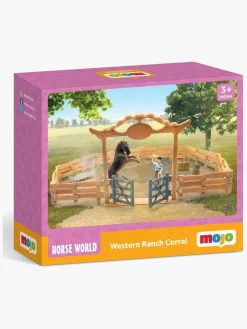 Mojo Western Ranch Corral Hestefold med Hest 14 Dele