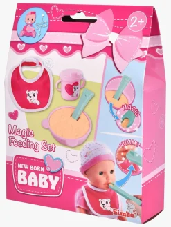 New Born Baby Dukketilbehør Magisk Spisesæt