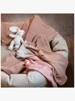 NG Baby Sengesæt Tremmeseng Musselin 100x130, Frosty Green