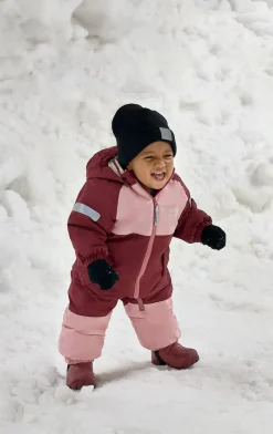 Nordbjørn Fernie Babyflyverdragt, Silver Pink/Oxblood Red