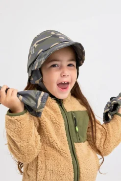 Nordbjørn Fjord Foret Regnhue & Vanter, Hide and Seek Green