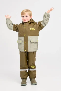 Nordbjørn Molde Foret Regnsæt, Dark Olive/Shadow