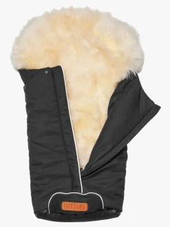 Nordlys Saga Lammeskindskørepose, Sort/Natur