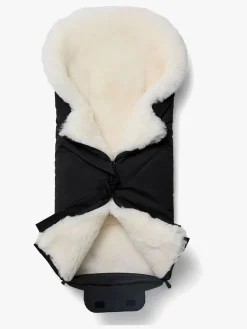 Nordlys Thyra Lammeskindskørepose, Sort/Hvid