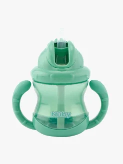 Nuby Twin Handle Flip It Kop 240 ml +12 m, Grøn