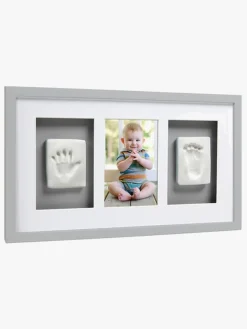 Pearhead Babyprints Deluxe Ramme Trippel, Grå