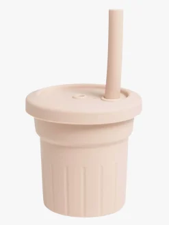 Petite Chérie Elio Silikonekop med Sugerør, Dusty Pink